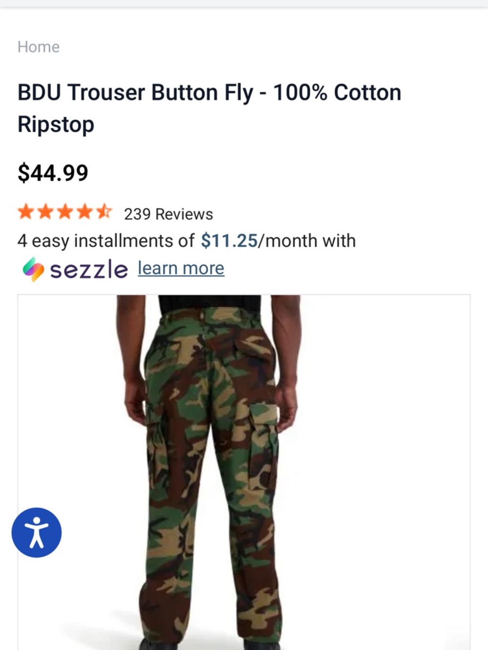 Propper BDU Cargo Pants Woodland Camo